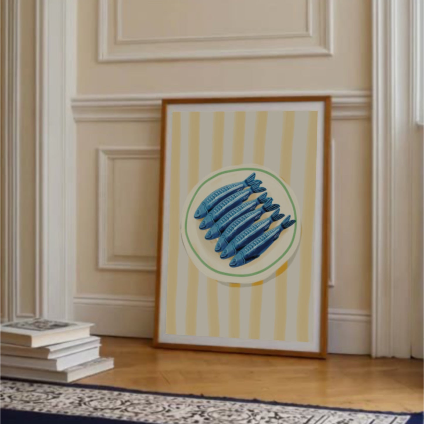 Sardines Poster – Handmålad Matkonst för Kök & Matsal