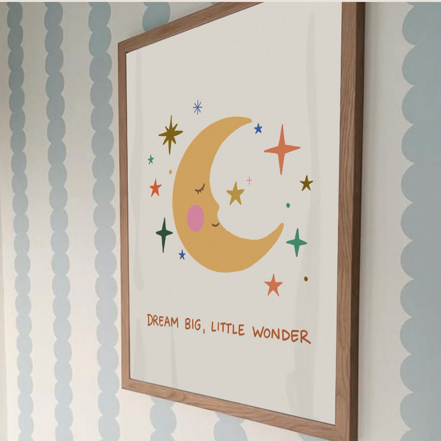 Dream Big Little Wonder Poster - Minimalistisk Barnrumstavla