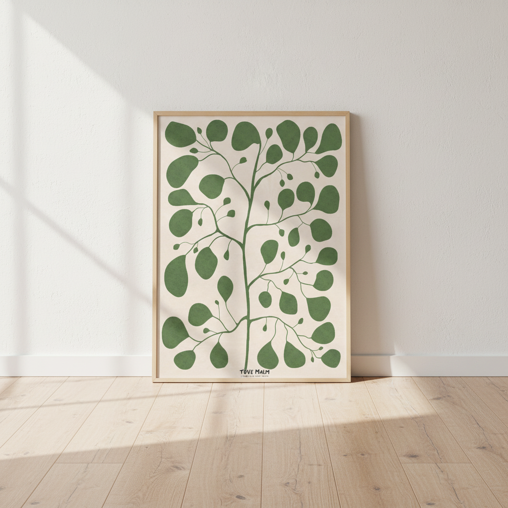 Poster lutad mot vägg