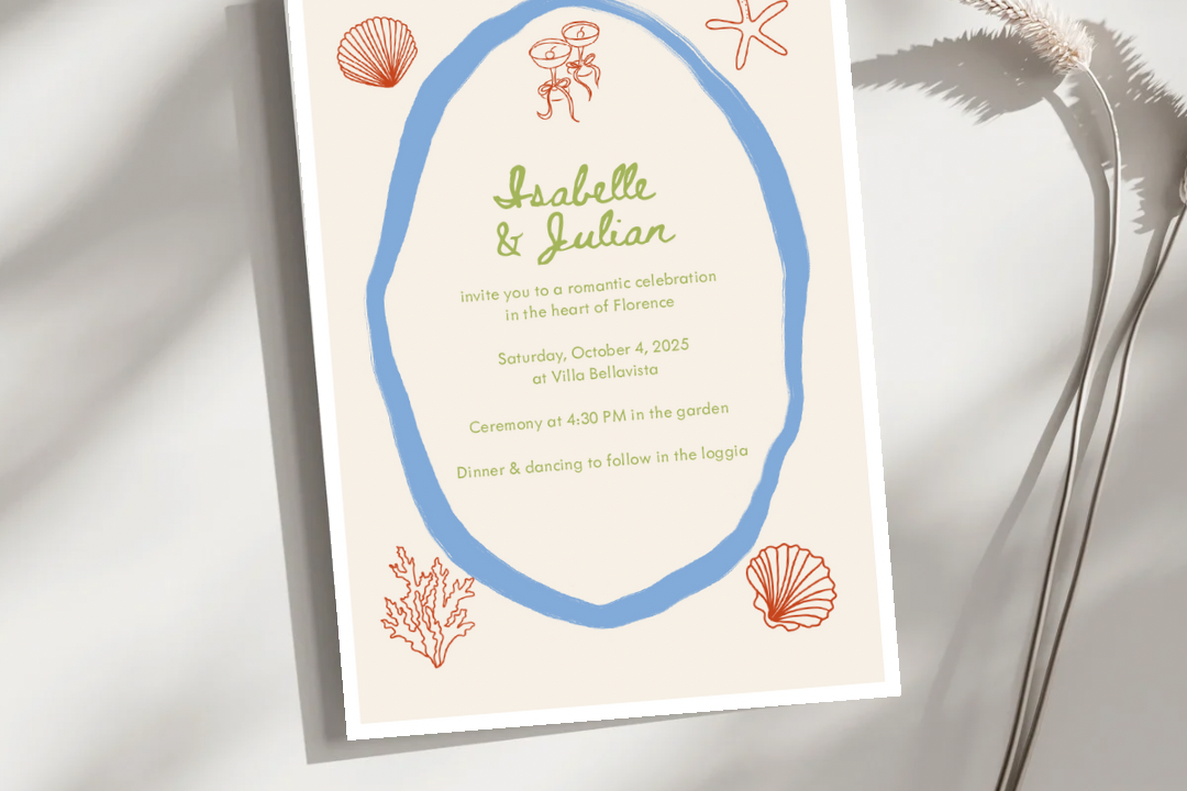 Inbjudnignar för bröllop och fest - Bespoke eller template för canva