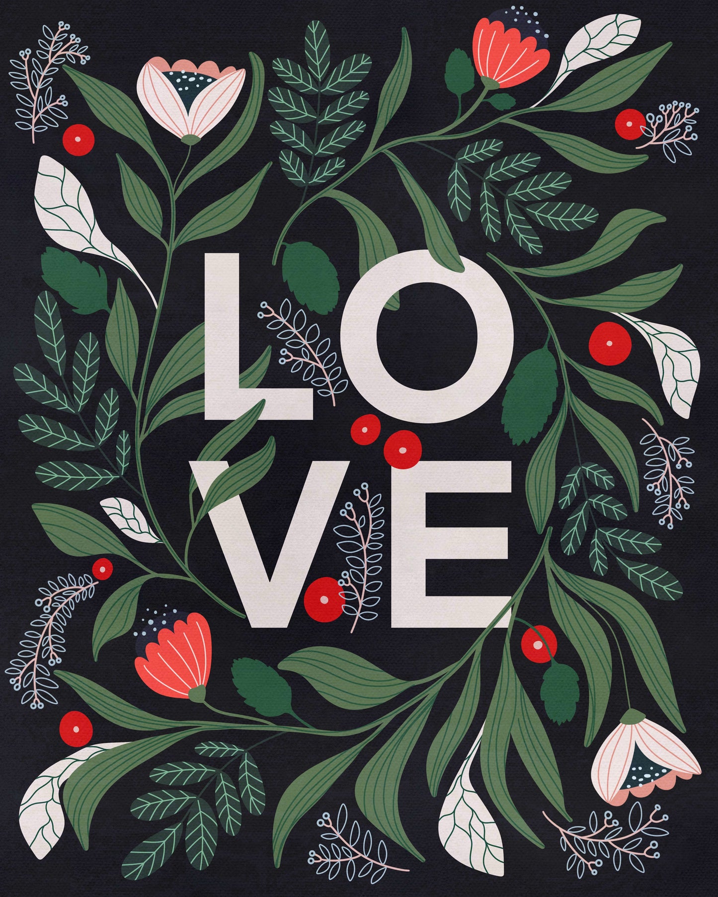 Botanisk Love Poster Tove Malm