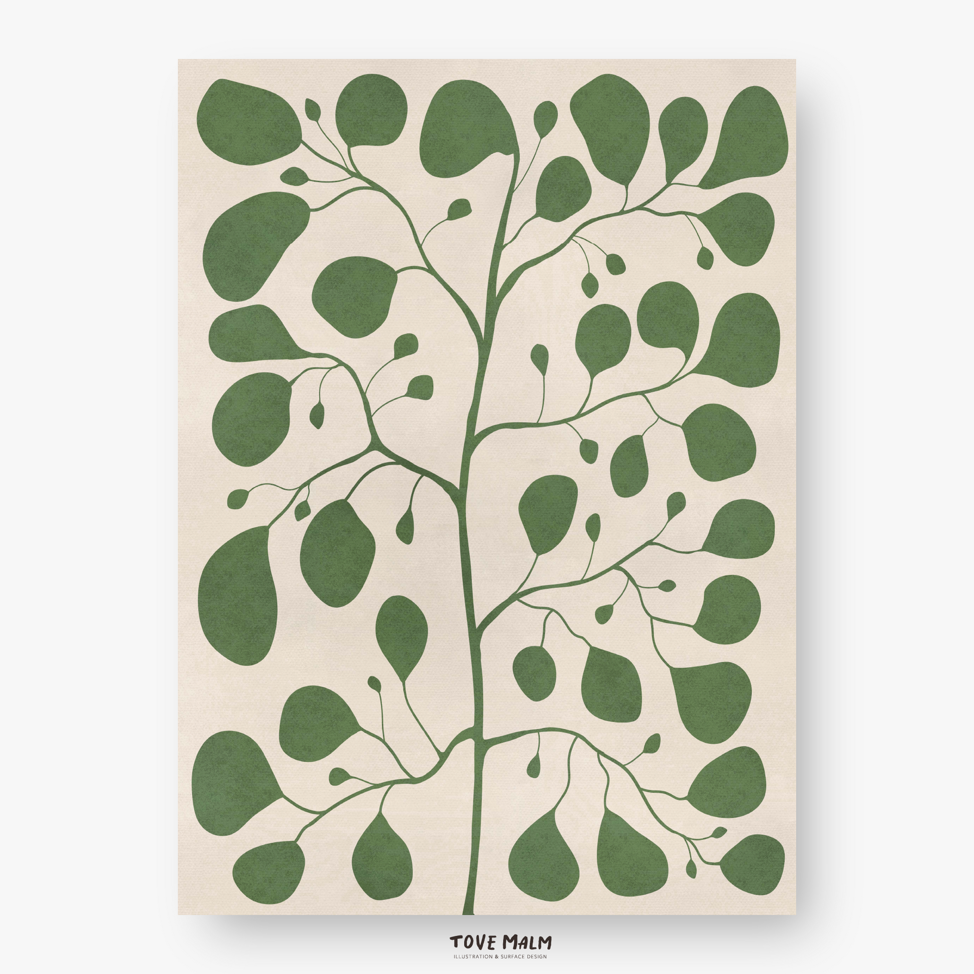 botanisk poster inspirerad av en Fig tree, illustrerad av Tove Malm