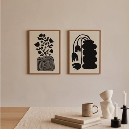Fritillariaposter Svart Grafisk