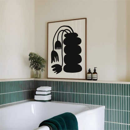 Fritillariaposter Svart Grafisk
