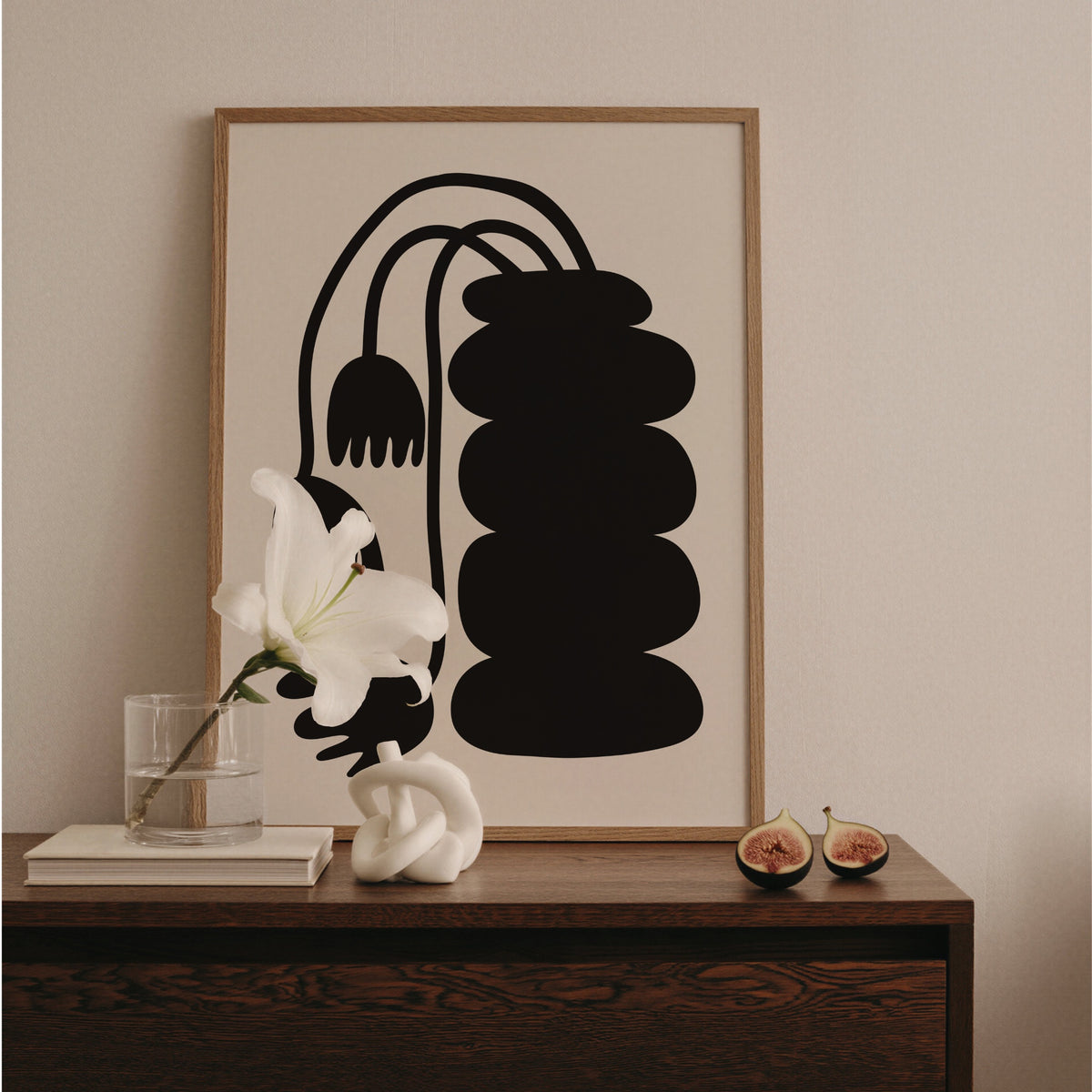 Fritillariaposter Svart Grafisk