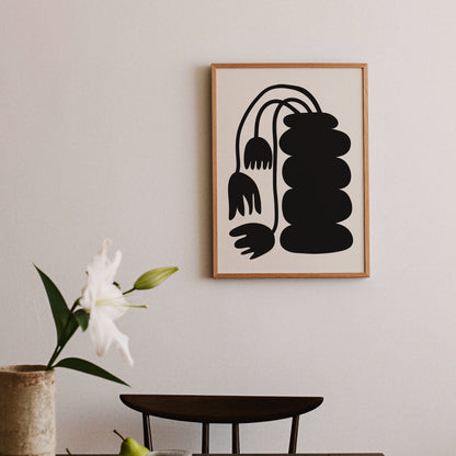 Fritillariaposter Svart Grafisk