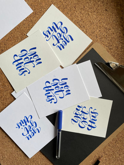 Workshop 25 april - Din kreativa paus i Roslagen – modern kalligrafi och handritad text i Österskär