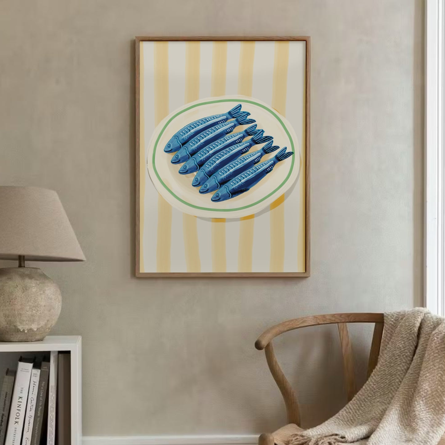 Sardines Poster – Handmålad Matkonst för Kök & Matsal