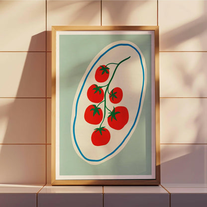 Färgstark kökskonst med tomater på ett fat