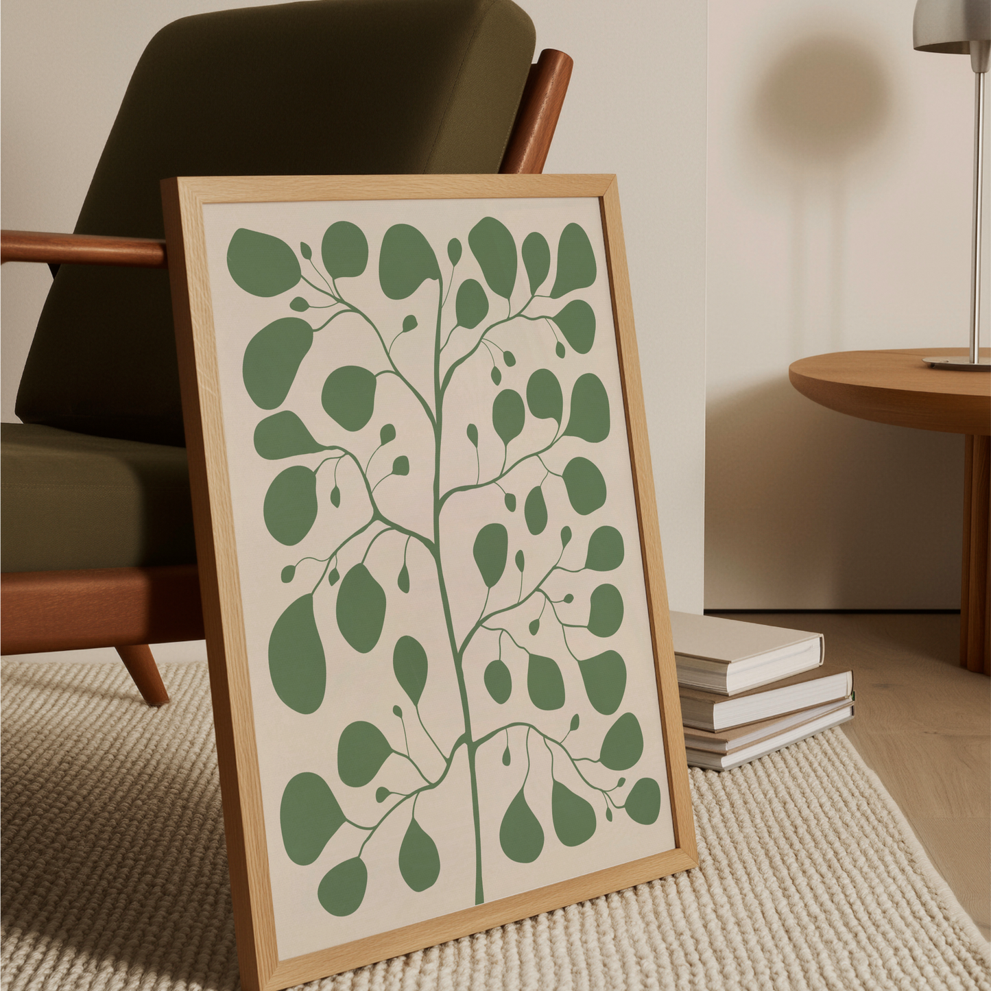 Pilea Fig Tree Poster – Botanical Wall Art in Timeless Green Design