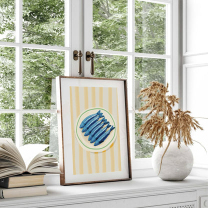 Sardines Poster – Handmålad Matkonst för Kök & Matsal
