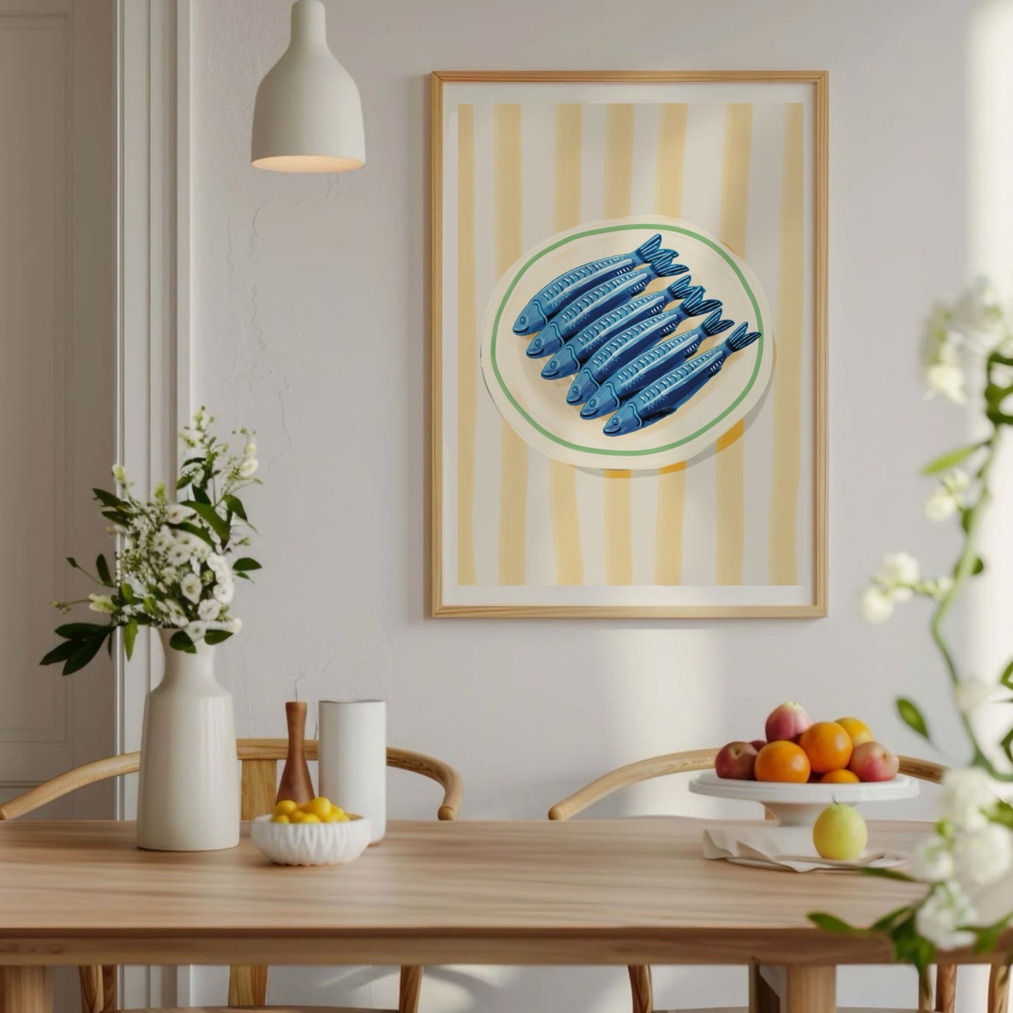 Sardines Poster – Handmålad Matkonst för Kök & Matsal