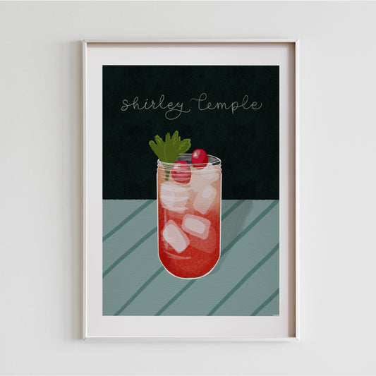 Matte Premium Poster – Shirley Temple Drink – En sofistikerad poster med vintage vibbar och hållbar design för ditt hem.