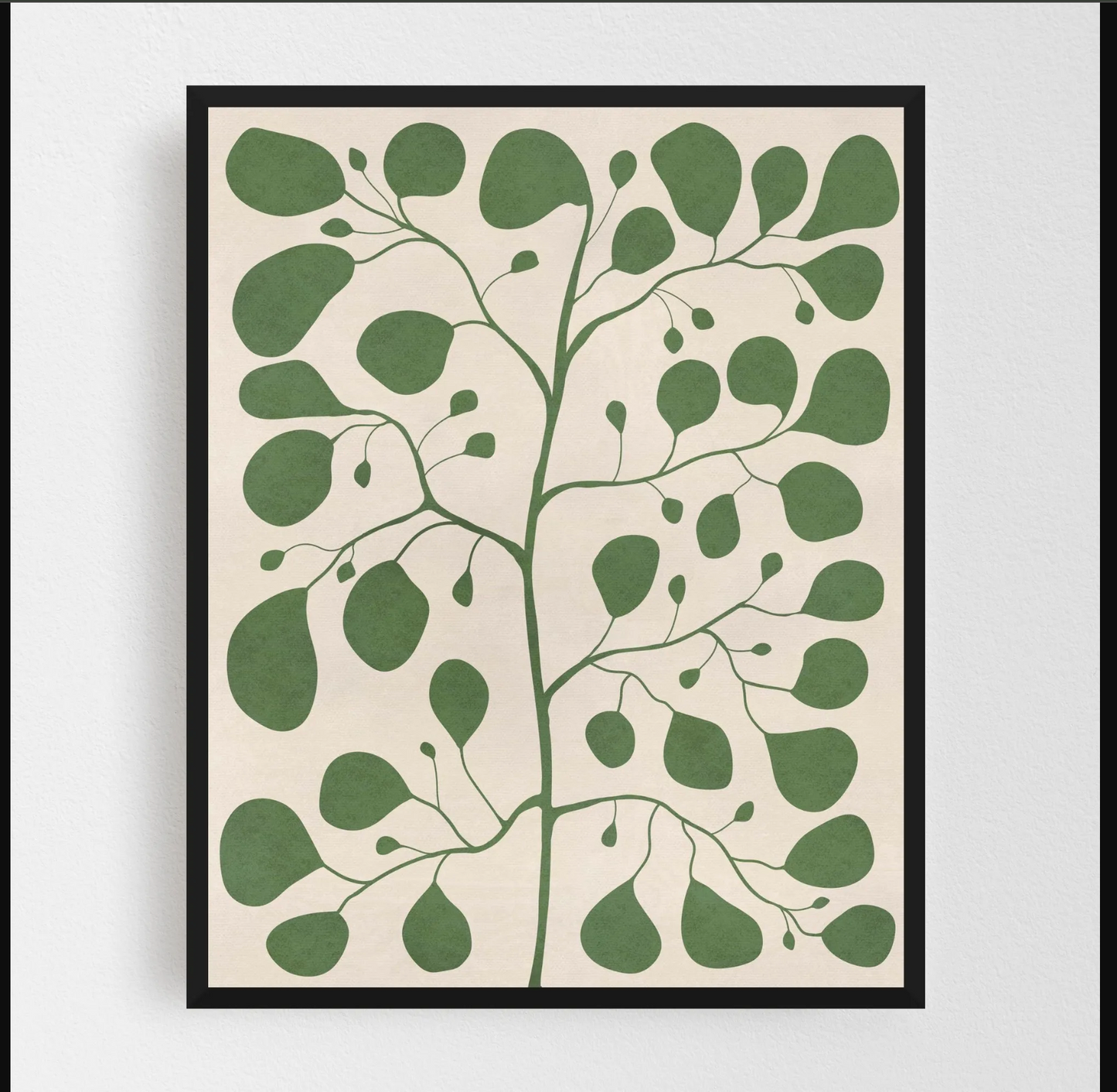 Fig Tree Poster – Botanisk Tavla med Gröna Blad för Stilren Inredning