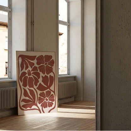 Abstrakt Blomposter Rost