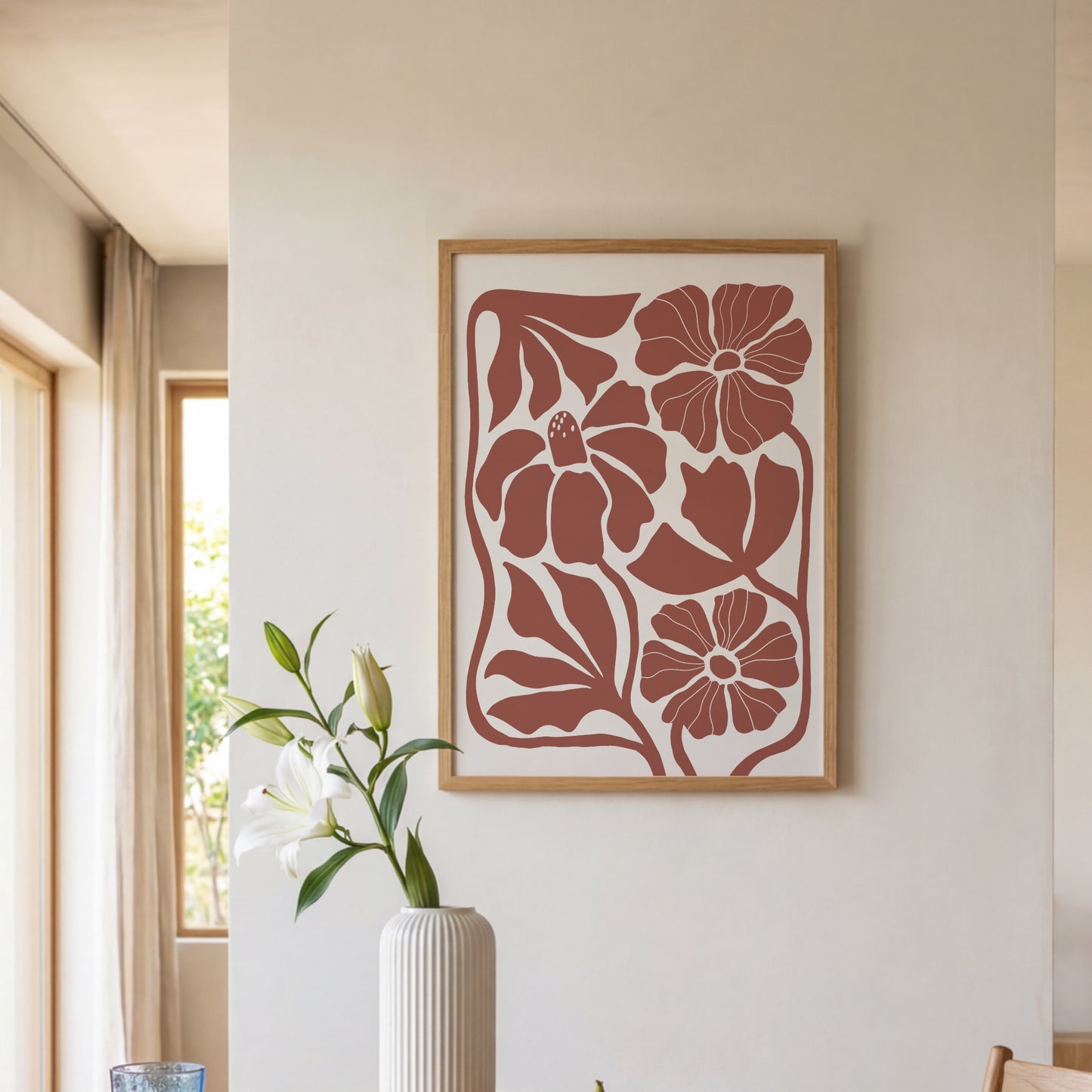 Abstrakt Blomposter Rost