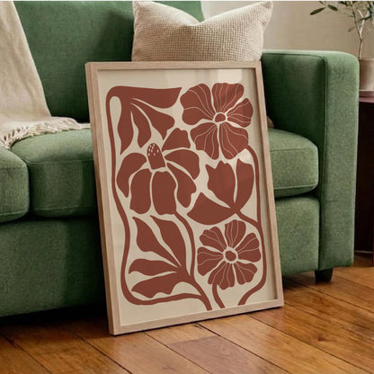 Abstrakt Blomposter Rost