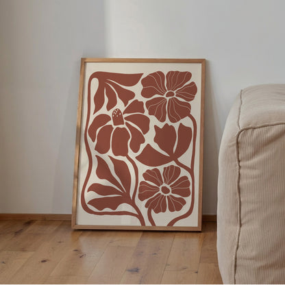 Abstrakt Blomposter Rost