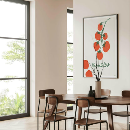 Tomat Illustration med text Pomodoro