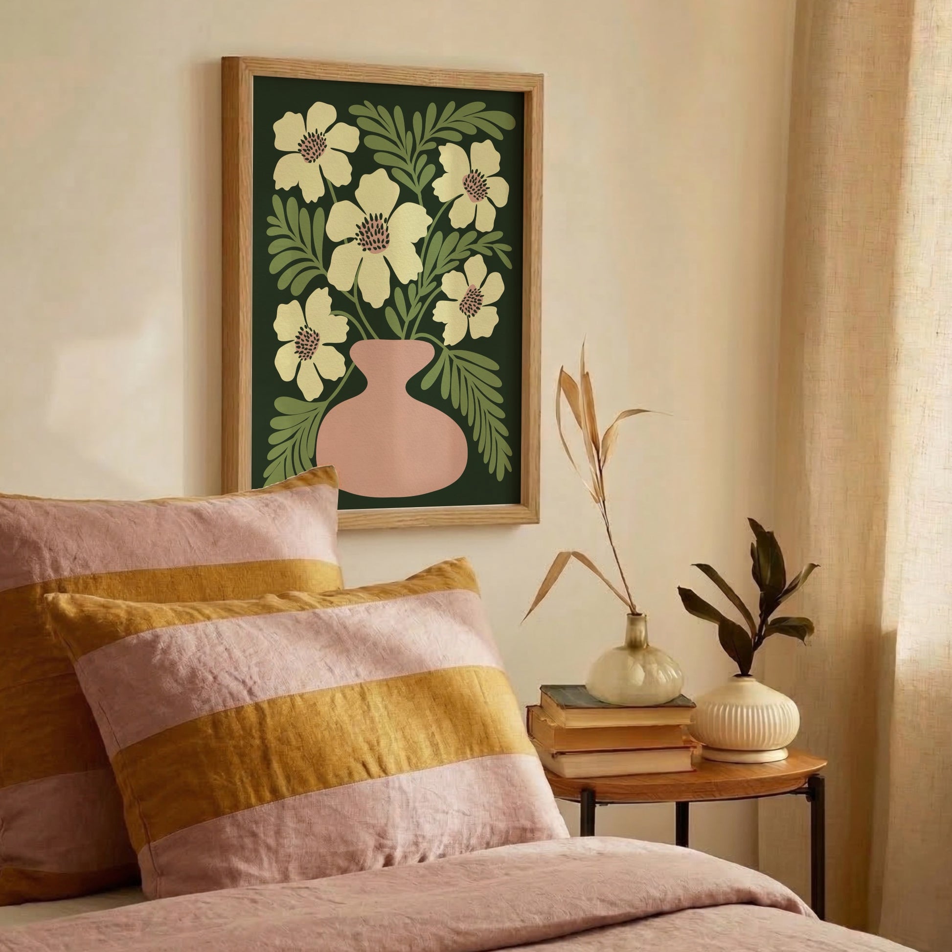 Poppy Green-poster i sovrum