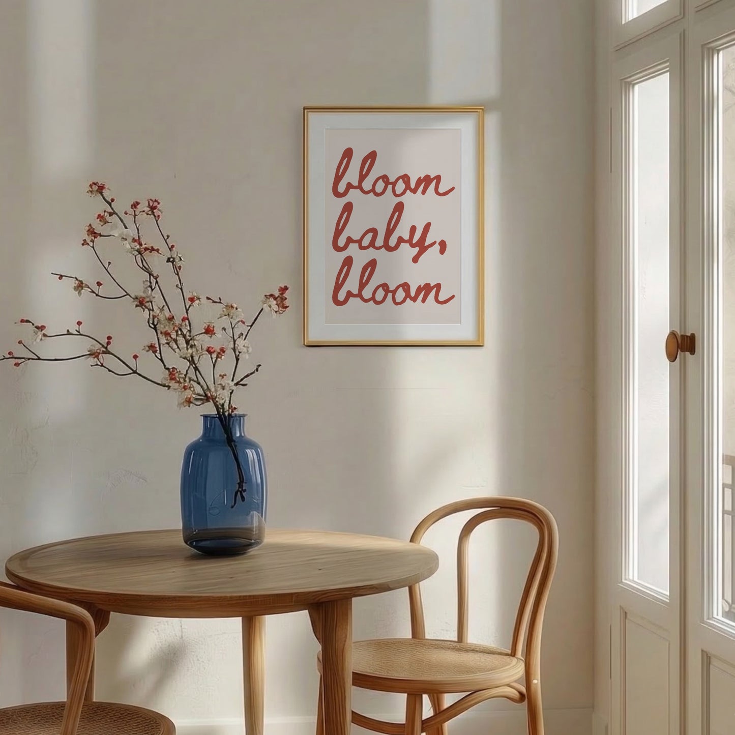 Typografisk poster som väggdekoration i matsal