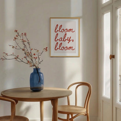 Typografisk poster som väggdekoration i matsal