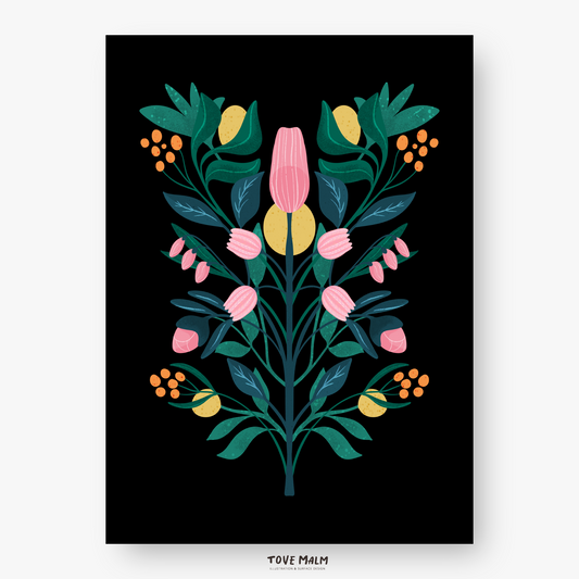 Blomster Poster, illustration av Tove Malm