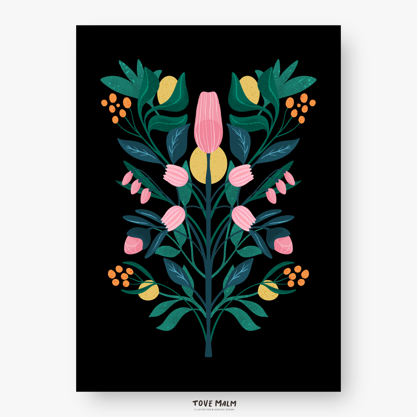 Blomster Poster, illustration av Tove Malm