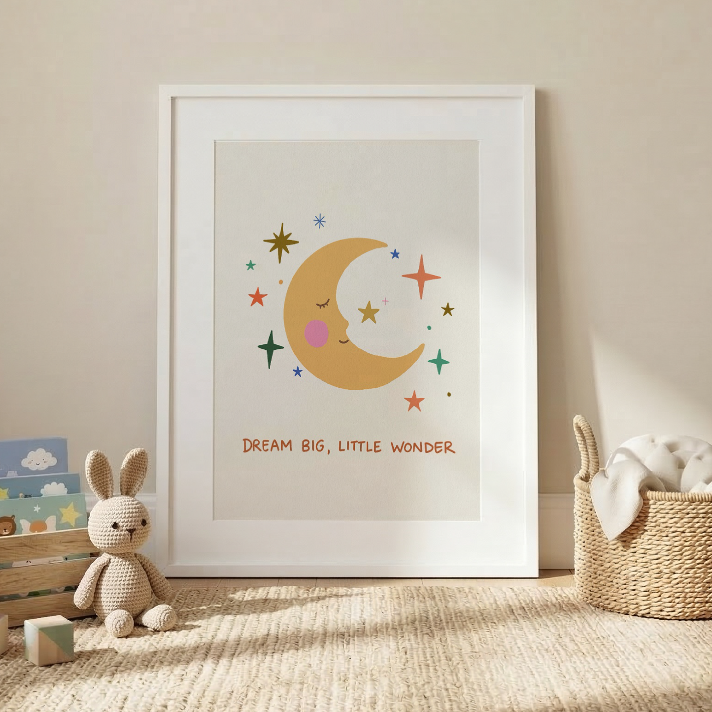 Dream Big Little Wonder Poster - Minimalistisk Barnrumstavla
