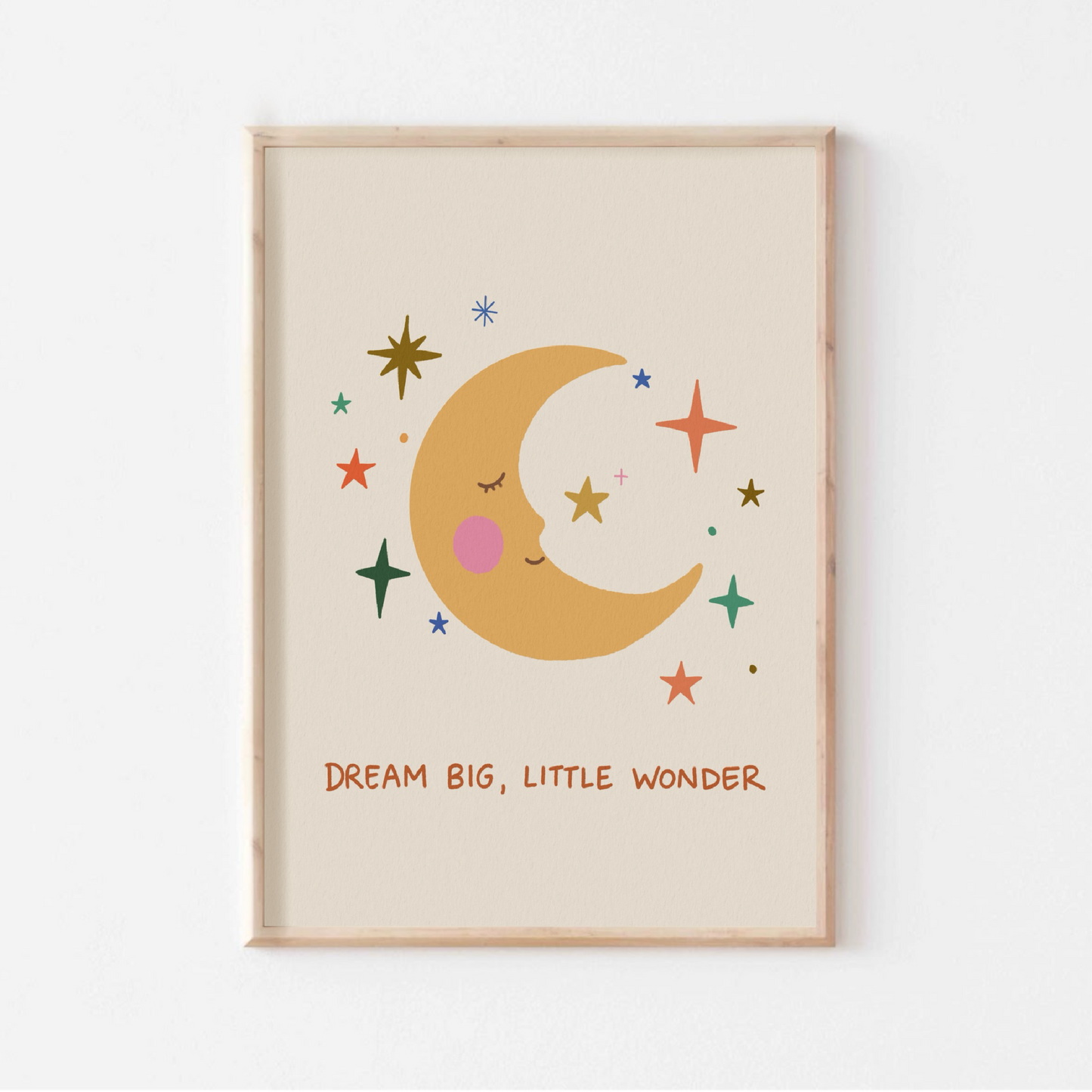 Dream Big Little Wonder Poster - Minimalistisk Barnrumstavla