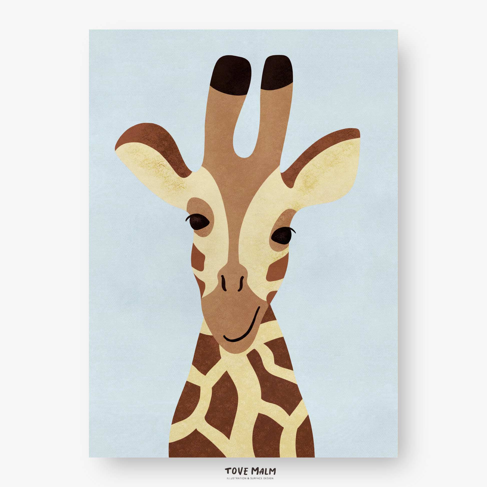 Giraff Poster | Safari inspirerad Barntavla. Illustration Tove Malm, Tove Malm Studio