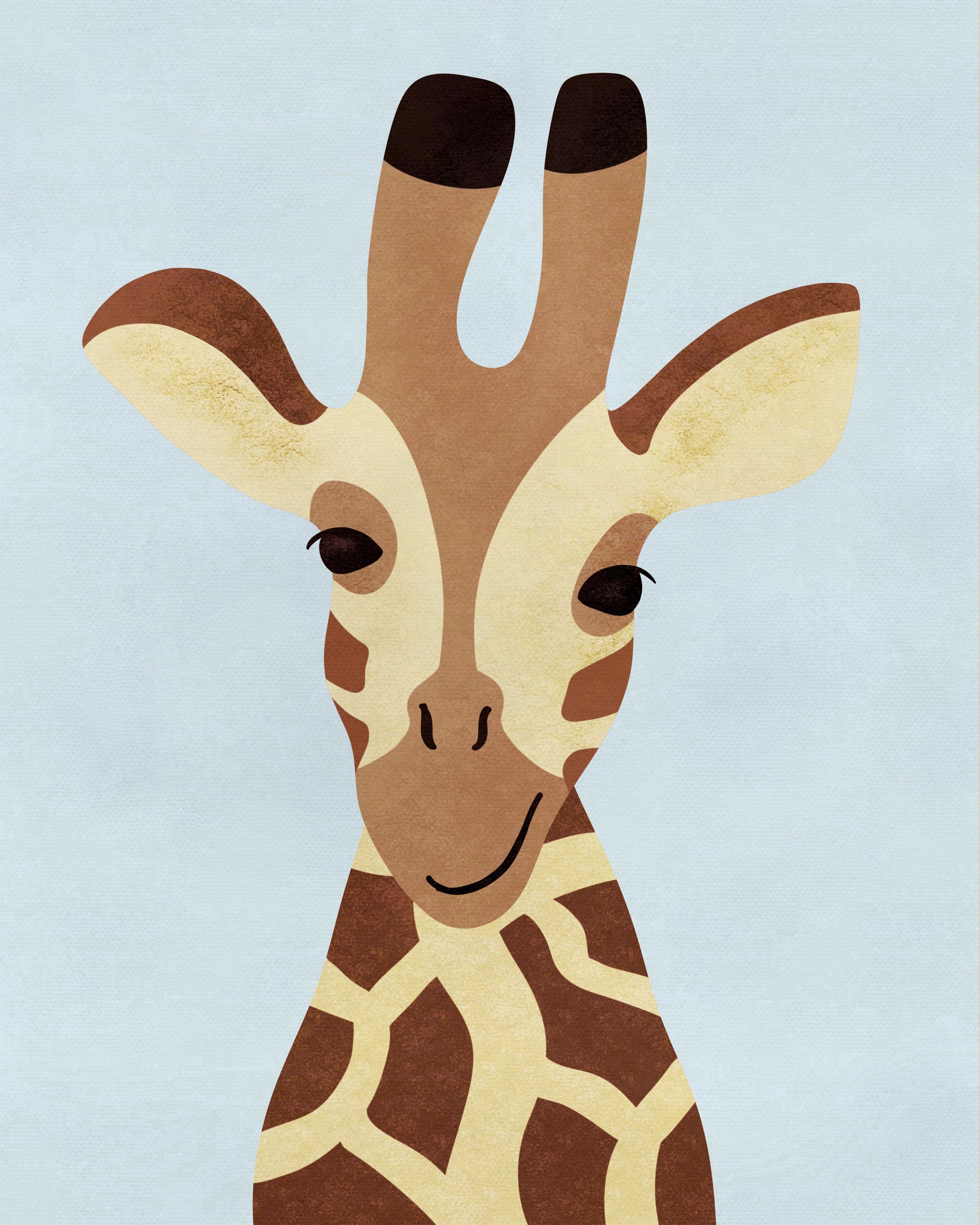 Giraff Poster | Safari inspirerad Barntavla. Illustration Tove Malm, Tove Malm Studio