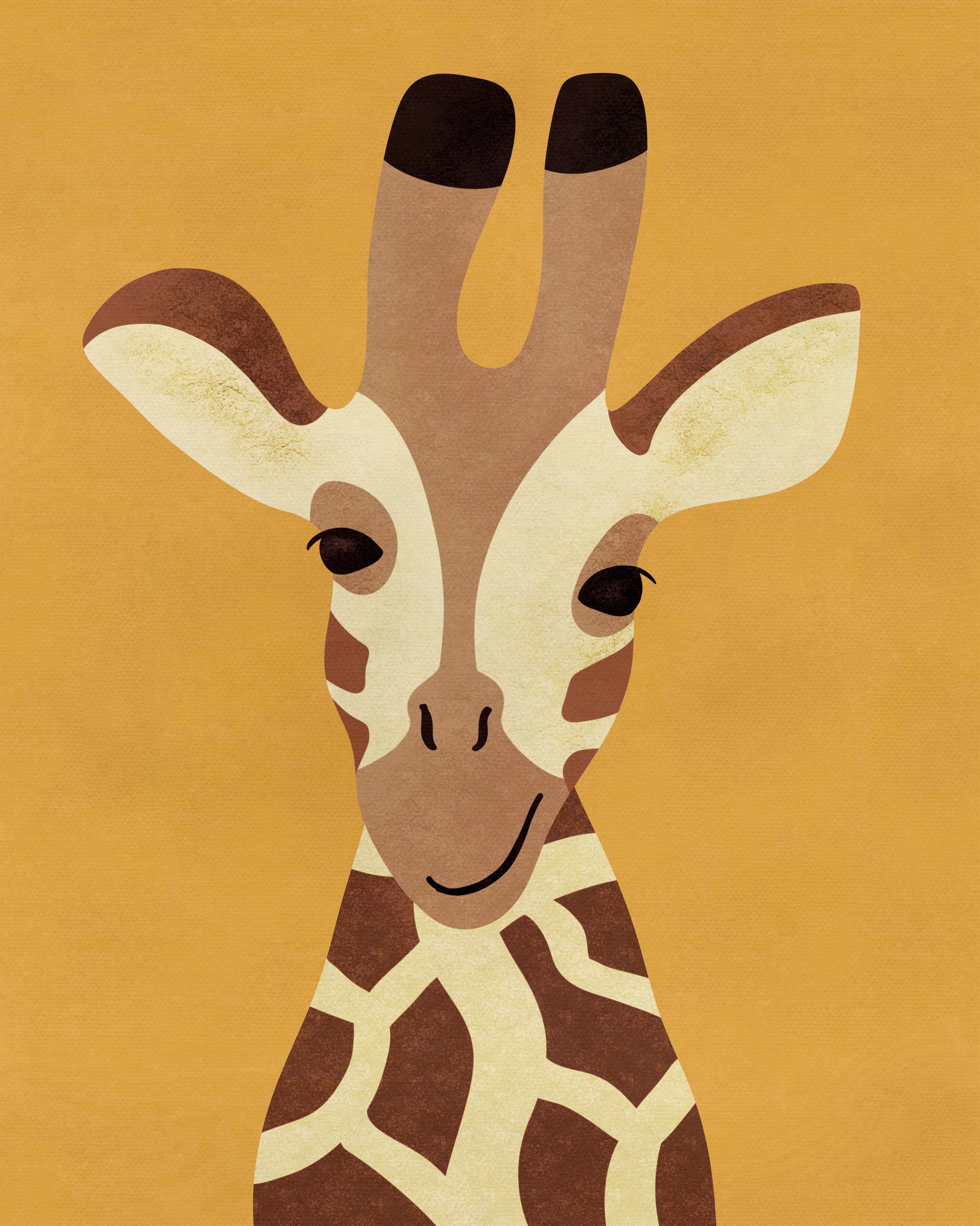 Djur Barntavla Giraff | Safari Poster Illustration Tove Malm, Tove Malm Studio