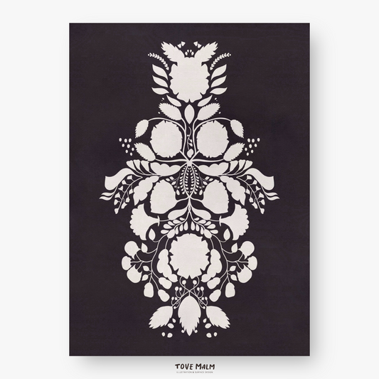 Minimalistisk Poster | Abstrakta Blomster Illustration av Tove Malm; Tove Malm Studio