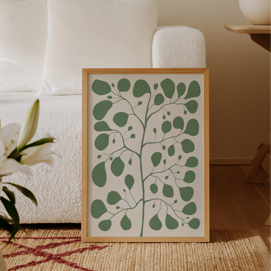 Pilea och fikonträd konsttryck