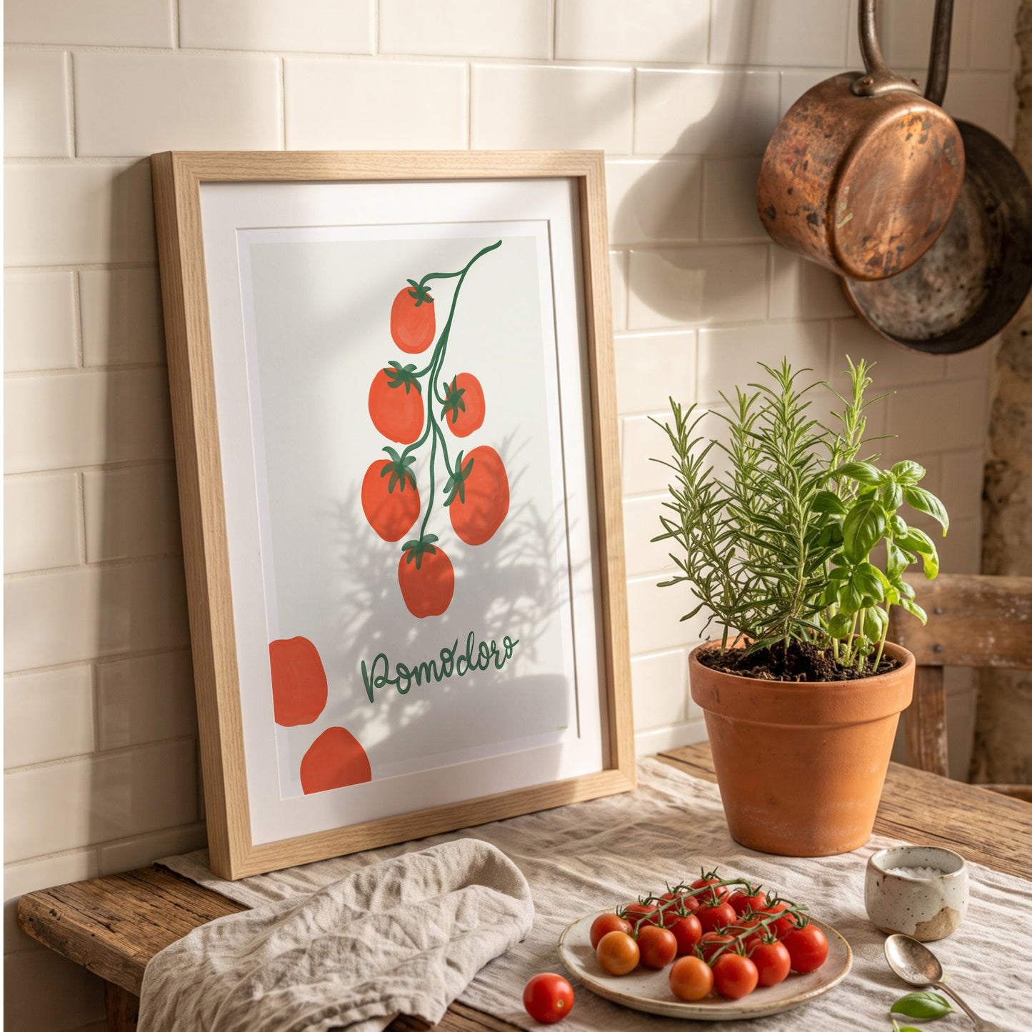 Pomodoro-Druck | Italienisches Tomatenplakat