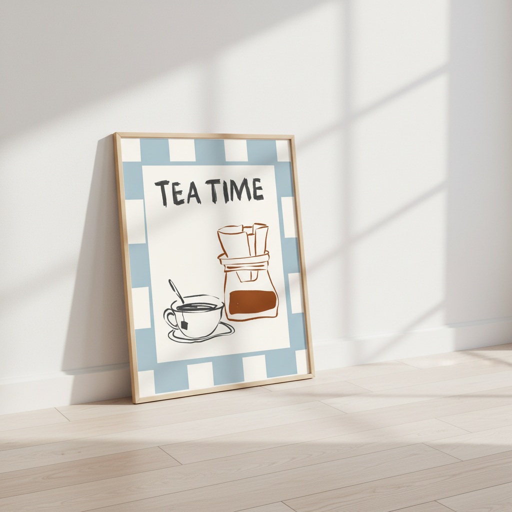 Poster lutad mot vägg