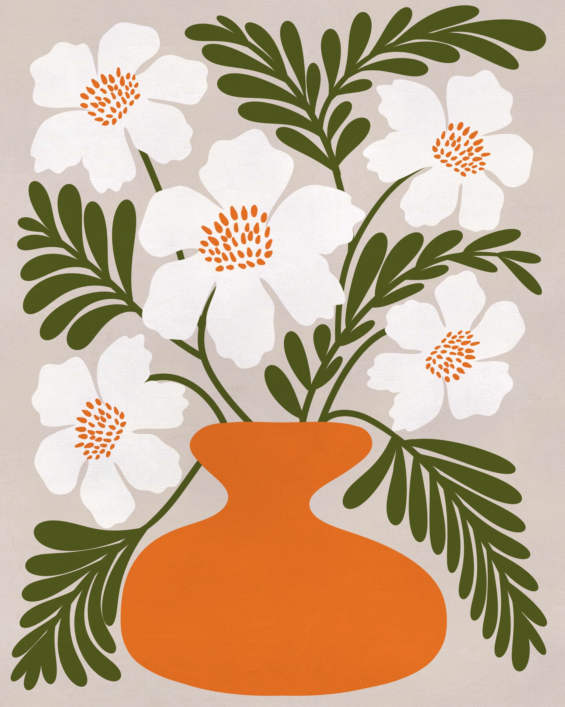 Bohemisk Blomster Poster | Retro Floral Illustration av Tove Malm, Tove Malm Studio
