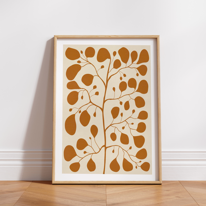 Grafisk växtillustration för hemmet