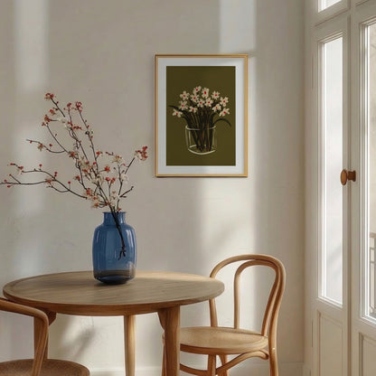 Sommarblommor i glas – Handmålad tavla med prästkragar