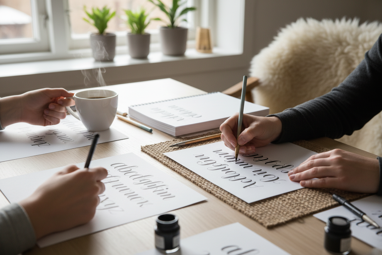 Workshop-scen med händer