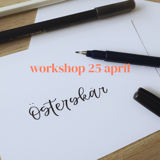 workshop i brushlettering åkersberga med tove malm